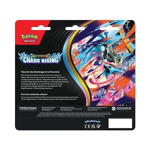 Pokemon TCG - ME04 Mega Evolution Chaos Rising 3 Pack Blister - EN ver