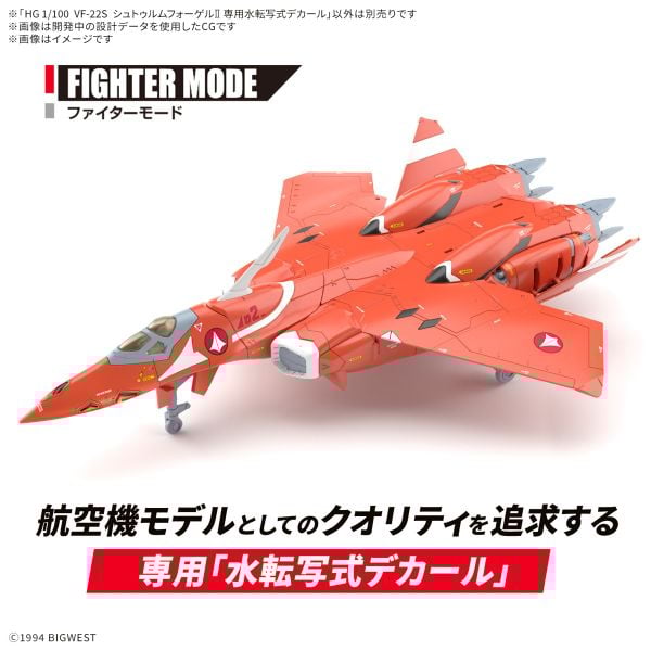 HG 1/100 Macross 7 - VF-22S Sturmvogel 2 Water Decal