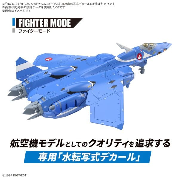 HG 1/100 Macross 7 - VF-22S Sturmvogel 2 Water Decal