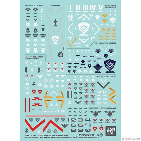 GUNDAM DECAL 134 MOBILE SUIT GUNDAM THE WITCH FROM MERCURY MULTIUSE 02