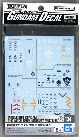 GUNDAM DECAL 134 MOBILE SUIT GUNDAM THE WITCH FROM MERCURY MULTIUSE 02
