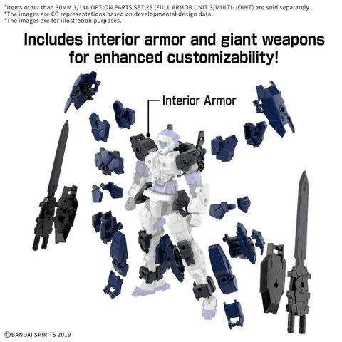 [Pre-order / Đặt trước] 30MM 1/144 Option Parts Set 25 - Full Armor Unit 3 / Multi Joint