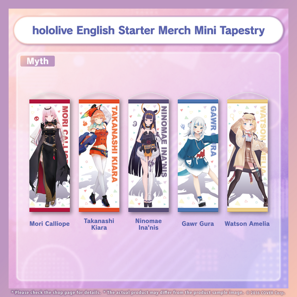 hololive English Starter Merch - Mini Tapestry