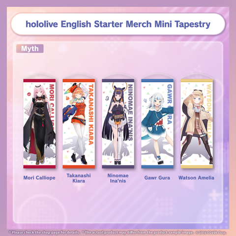 hololive English Starter Merch - Mini Tapestry