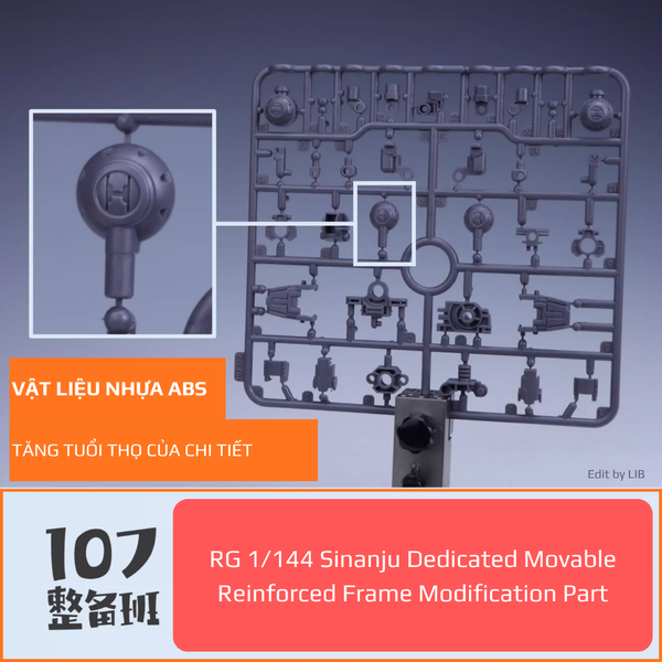 107 Maintenance Team - 10712 - RG 1/144 Sinanju Dedicated Movable Reinforced Frame Modification Part