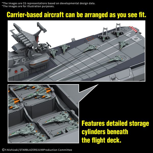 [Pre-order / Đặt trước] Star Blazers: Space Battleship Yamato 3199 - 1/1000 Earth Defense Force Combat Space Carrier DCV-01 Hyuuga