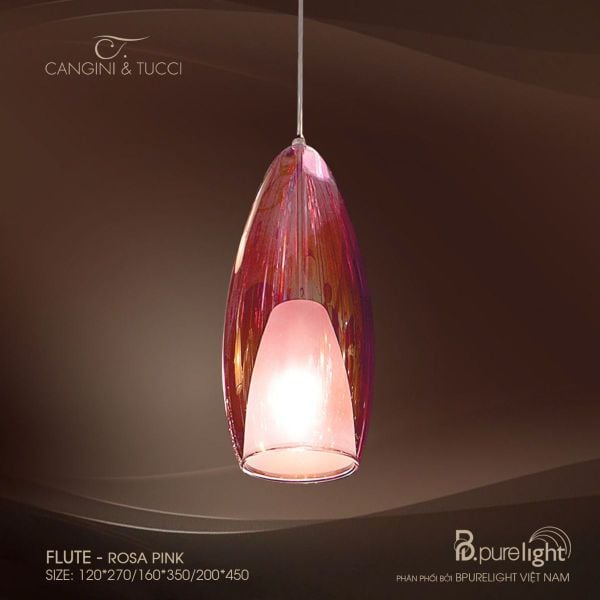  Đèn thả nhập khẩu Flute - Rosa Pink 