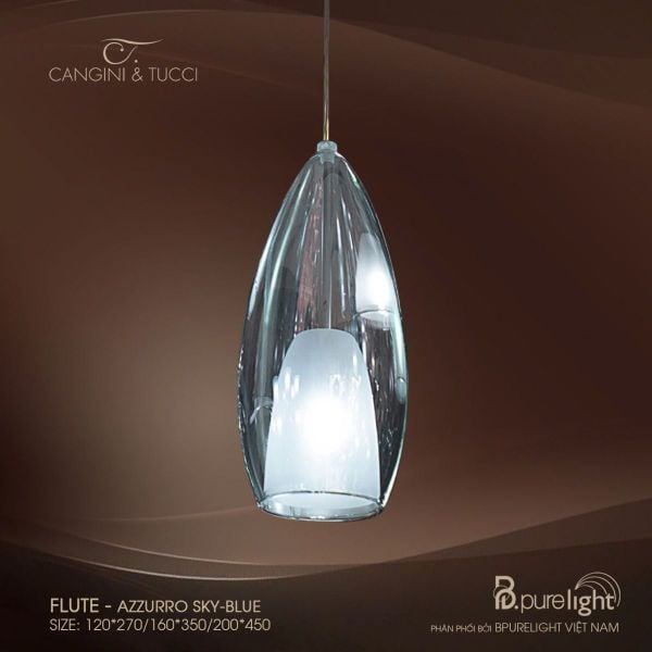  Đèn thả nhập khẩu Flute - Azurro Sky-Blue 