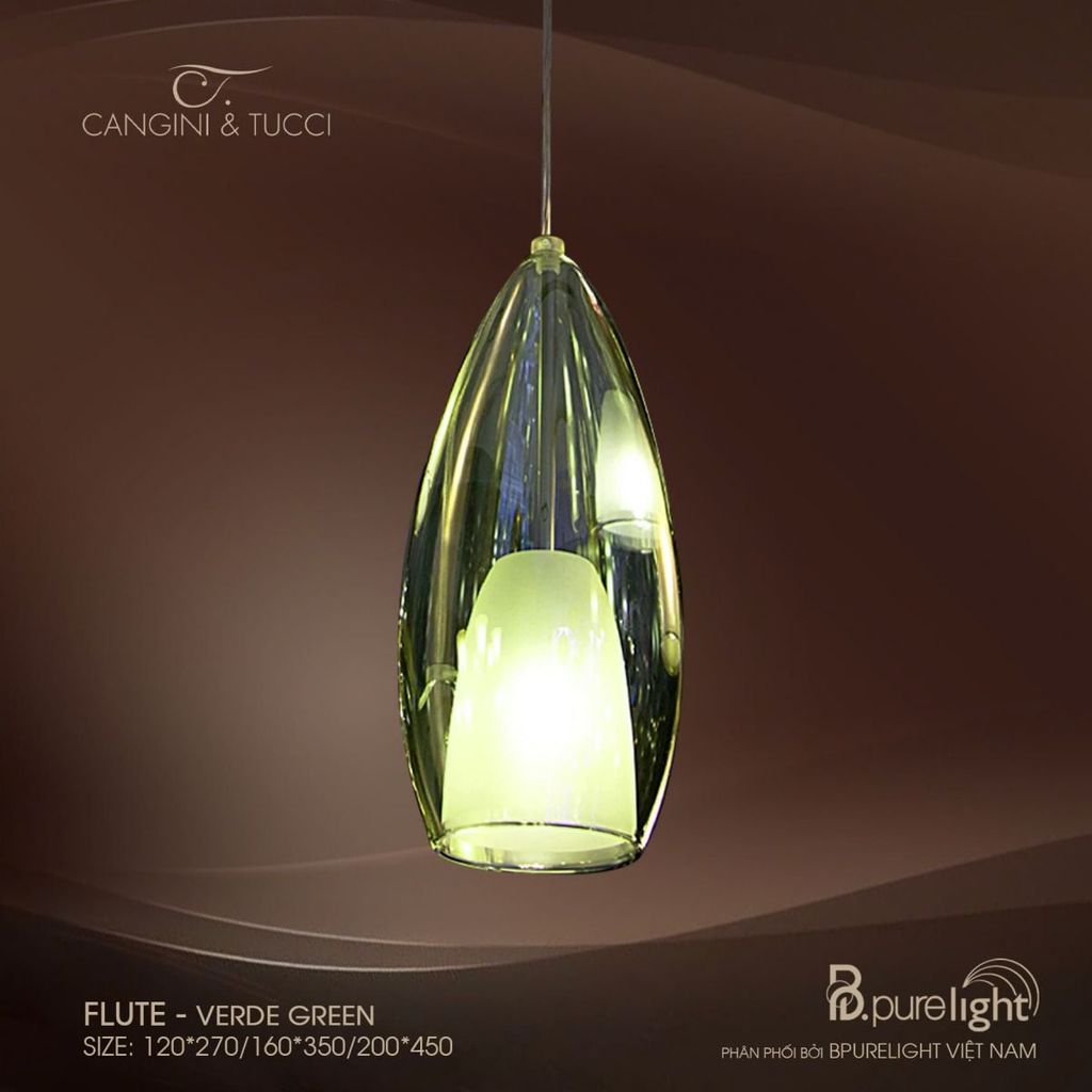  Đèn thả nhập khẩu Flute - Verde Green 