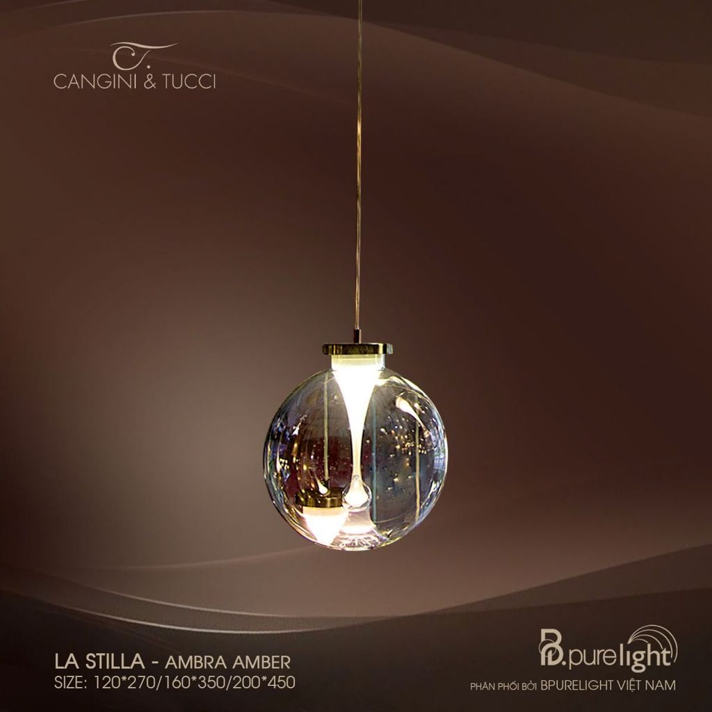  Đèn thả nhập khẩu La Stilla - Ambra Amber 