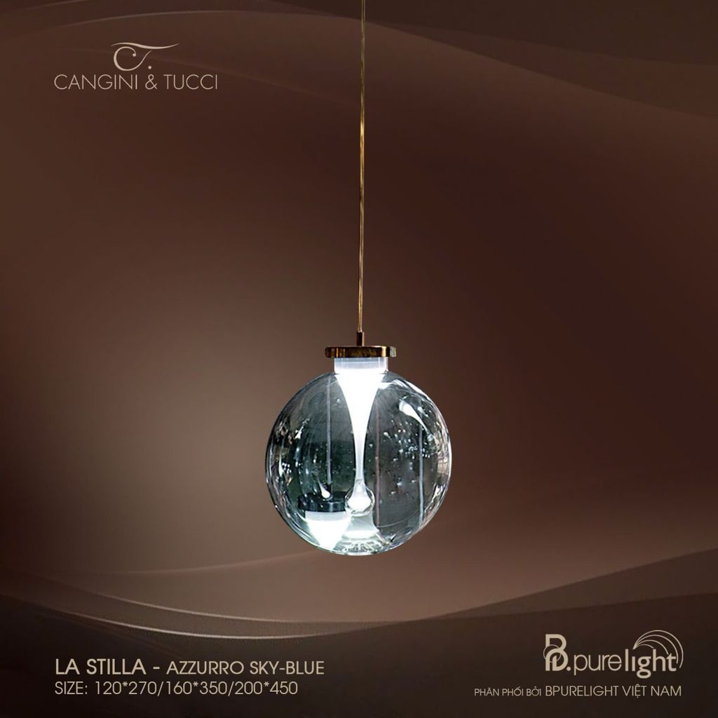  Đèn thả nhập khẩu La Stilla - Azzurro Sky-Blue 