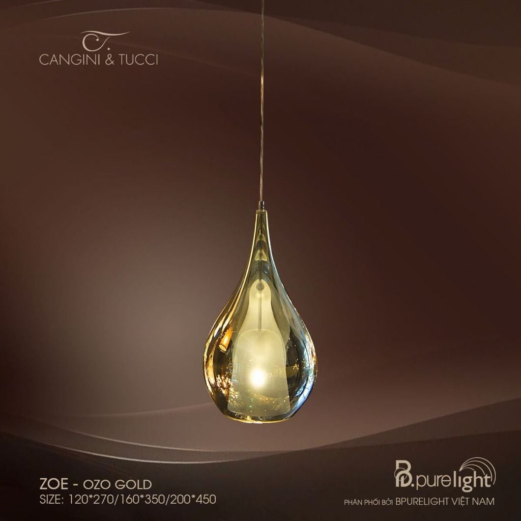  Đèn thả nhập khẩu Zoe - Ozo Gold 