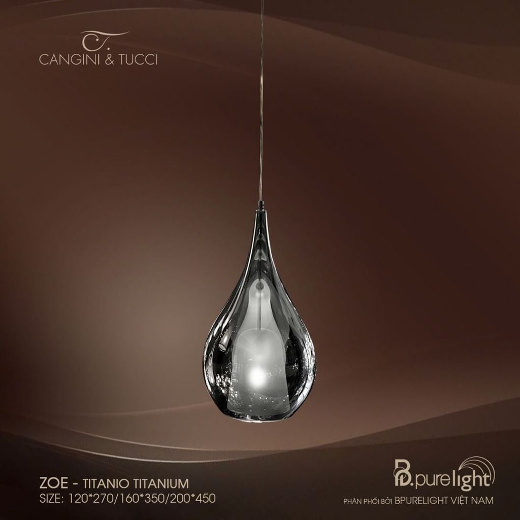  Đèn thả nhập khẩu Zoe - Titanio Titanium 