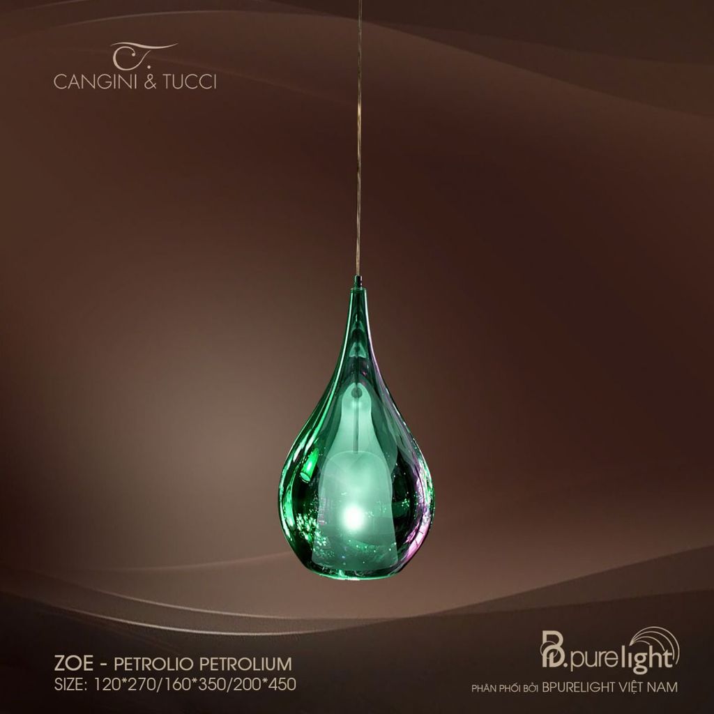  Đèn thả nhập khẩu Zoe - Petrolio Petrolium 