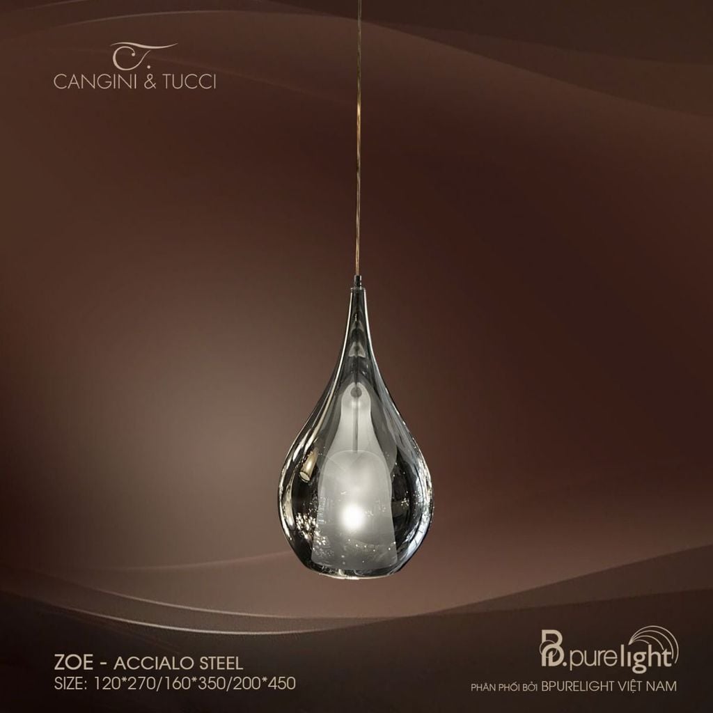  Đèn thả nhập khẩu Zoe - Accialo Steel 