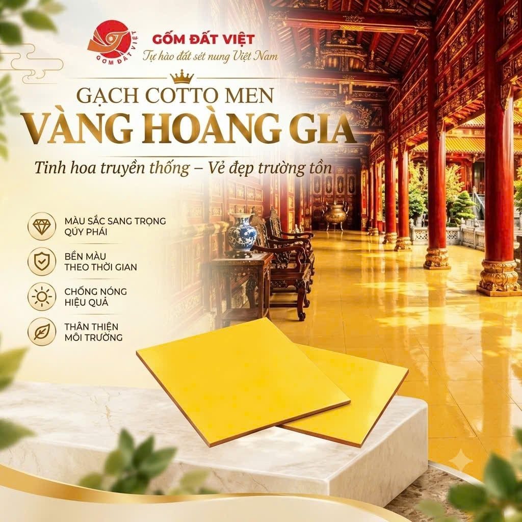 GẠCH COTTO MEN VÀNG HOÀNG GIA