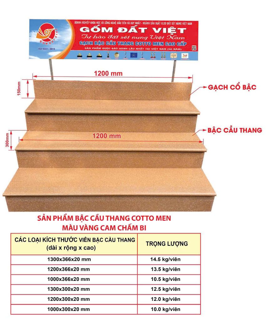 BẬC THANG COTTO GRANITE ST01