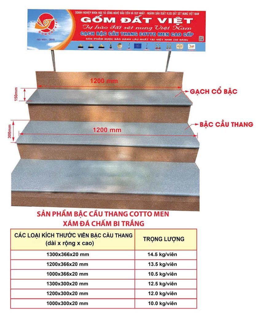 BẬC THANG COTTO GRANITE ST01