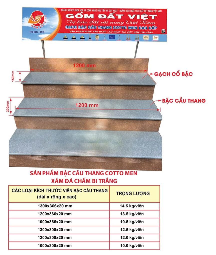 BẬC THANG COTTO GRANITE ST04