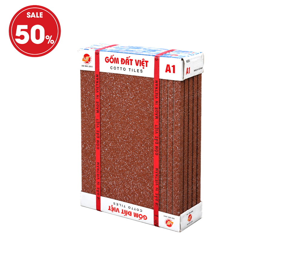 GẠCH BẬC THỀM 400x300MM COTTO GRANITE ĐỎ CHẤM BI TRẮNG A1