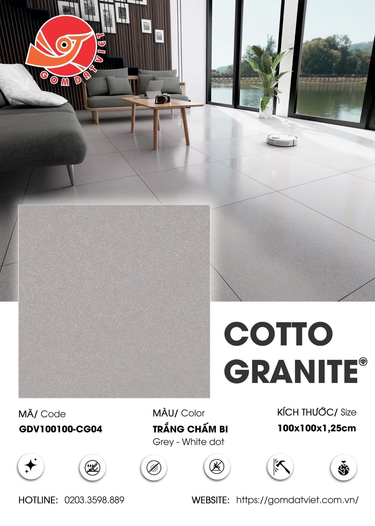 GẠCH COTTO GRANITE 100X100
