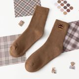  Tất Len Dài Nữ Giữ Ấm Mùa Đông – Nhiều Màu Nhiều Mẫu Dễ Thương, Họa Tiết Gấu Cây Caro 