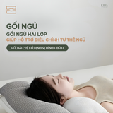  Gối bảo vệ cổ hình chữ O, 2 lớp có thể tách rời 