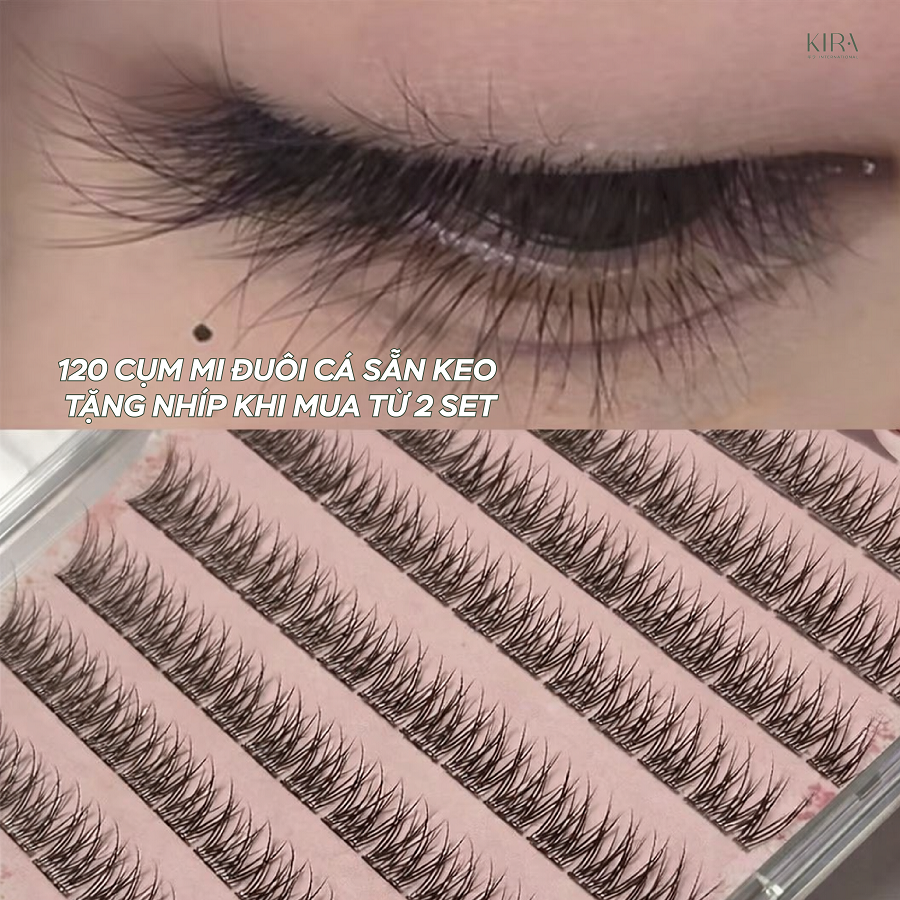  Lông mi giả có keo hoặc tự dính không cần keo, mỏng nhẹ mảnh mai như thật, tặng nhíp khi mua từ 2 set 