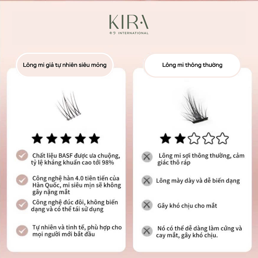  Lông mi giả có keo hoặc tự dính không cần keo, mỏng nhẹ mảnh mai như thật, tặng nhíp khi mua từ 2 set 