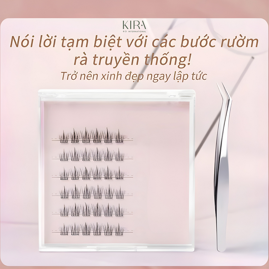  Lông mi giả có keo hoặc tự dính không cần keo, mỏng nhẹ mảnh mai như thật, tặng nhíp khi mua từ 2 set 