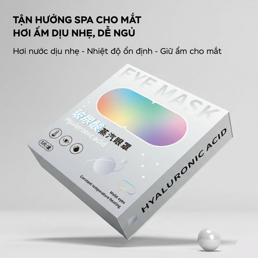  Mặt nạ mắt HA dưỡng ẩm chườm nóng, làm dịu giấc ngủ, bổ sung độ ẩm chống nhăn và quầng mắt 