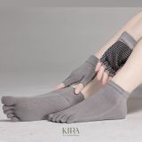  Combo Găng Tay + Tất 5 Ngón Nữ Chống Trượt Tập Yoga, Gym, Pilates – Co Giãn, Thoáng Khí 