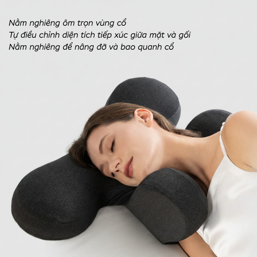  Gối công thái học ,không áp lực mặt tạo giấc ngủ sâu 