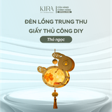  Đèn lồng trung thu giấy thủ công DIY – đèn lồng gỗ thỏ trăng hoa phong cách cổ điển cho bé 