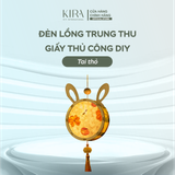  Đèn lồng trung thu giấy thủ công DIY – đèn lồng gỗ thỏ trăng hoa phong cách cổ điển cho bé 