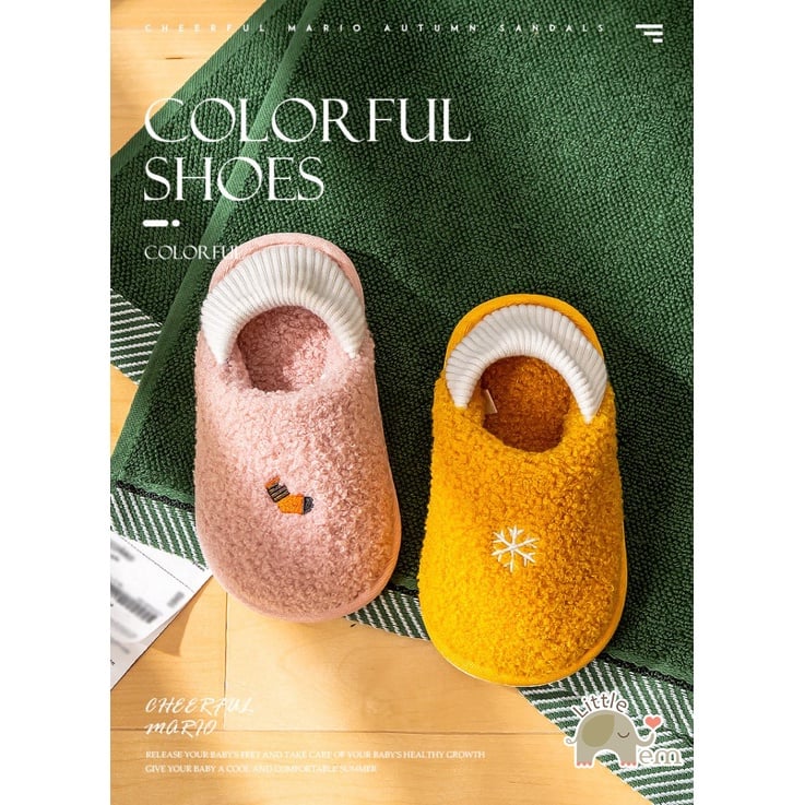  Dép đi trong nhà cho bé chống trơn trượt _ Snow bông 