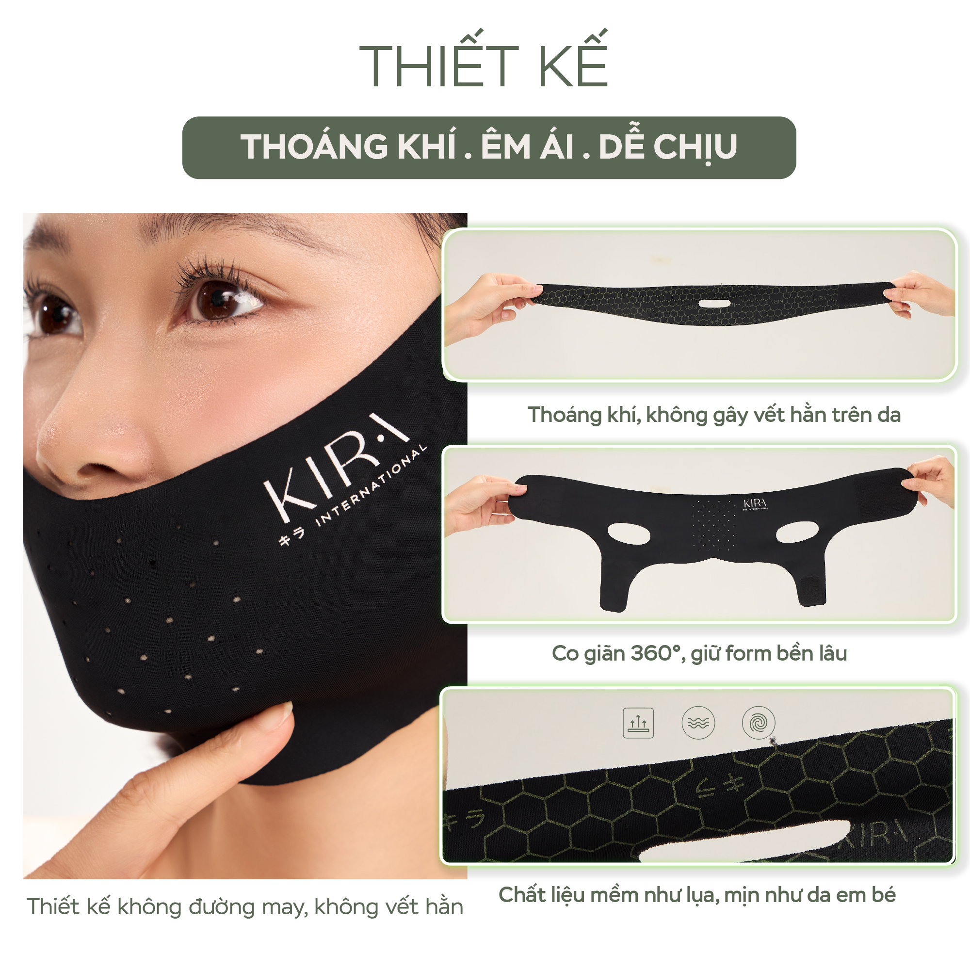  KOGAO Double VLift - Đai nâng cơ thọn gọn mặt với công nghệ hồng ngoại xa độc quyền giúp nâng cơ, giảm nọng cằm, hỗ trợ săn chắc da, tái tạo đường nét V-line tinh tế và cải thiện tình trạng ngáy ngủ. 