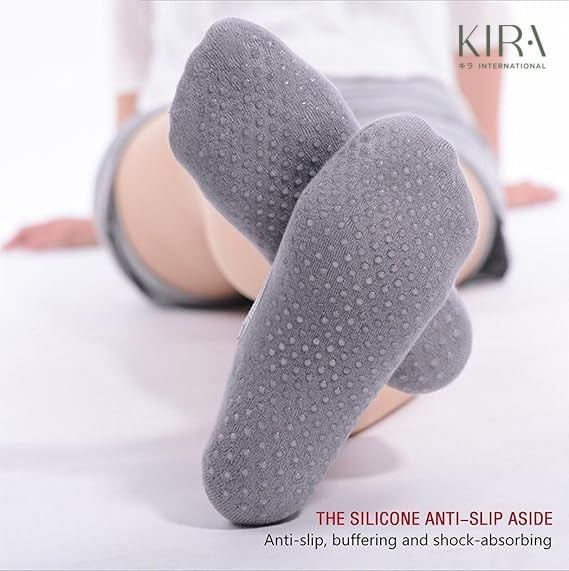  Tất Chống Trượt Tập Yoga Pilates Nữ – Tất Lười Hở Mu Bám Sàn Cực Tốt, Chống Trơn Hiệu Quả 