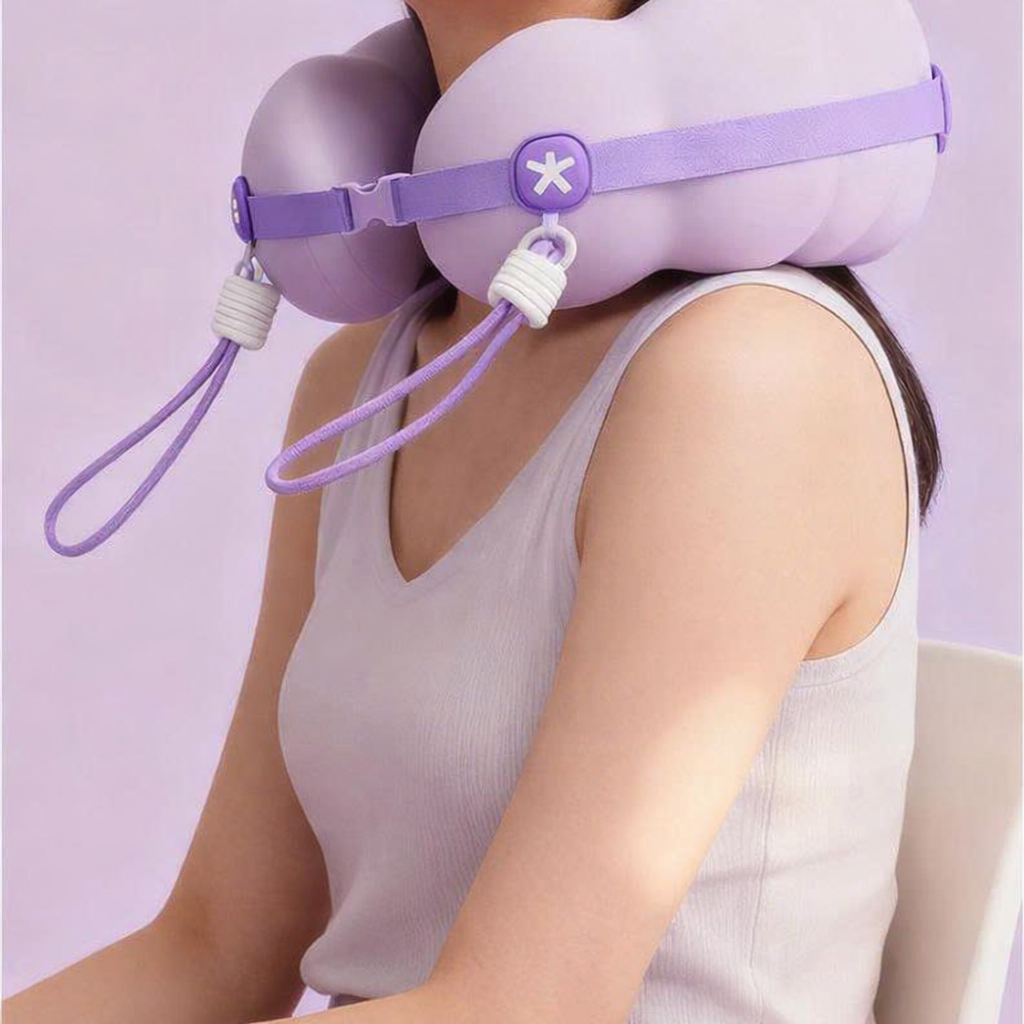  Gối MÂY - gối chữ U mềm mại gọn nhẹ tiện mang theo khi du lịch, ngủ trưa văn phòng, tặng dây đeo chéo phong cách và thời trang 