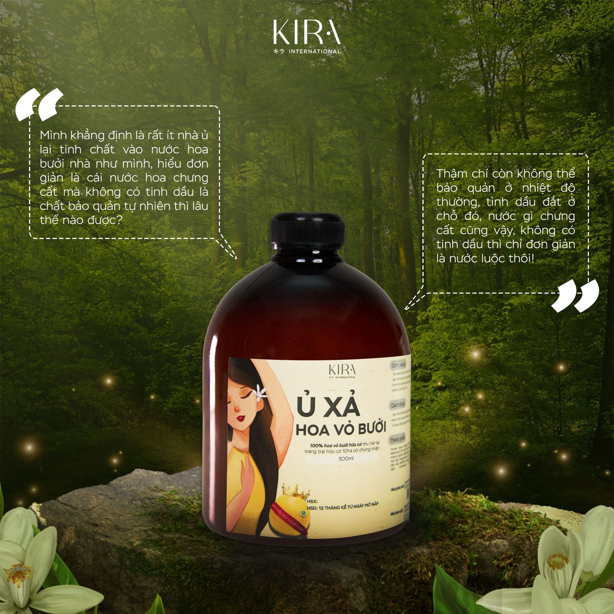  Ủ xả hoa vỏ bưởi  hữu cơ Mộc Ân nuôi dưỡng nang tóc - suôn mượt tự nhiên 500ml 