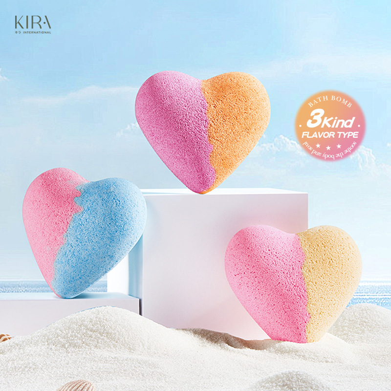  Set 6 viên bom tắm muối khoáng (trái tim romantic) – Bath Bomb Heart Shape – Hộp quà lãng mạn cho Valentine 