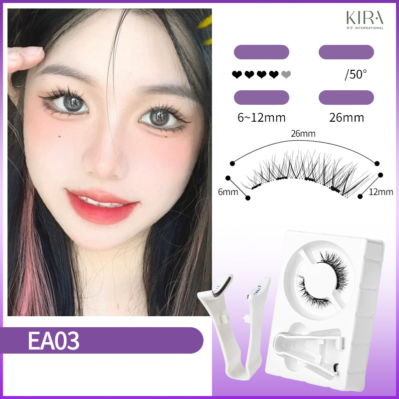  Mi từ tính phong cách Nhật Bản cá tính – gồm 1 cặp mi + kẹp gắn, kiểu tự nhiên, chất liệu giả lông chồn mềm mại. 