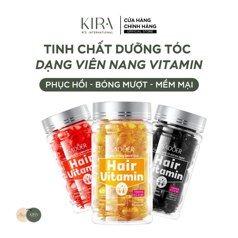  Tinh chất dưỡng tóc dạng viên nang Vitamin – chiết xuất mật ong, dưỡng ẩm & phục hồi tóc 