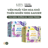  Viên Muối Tắm Hoa Khô Thiên Nhiên 100g SADOER – Làm Sạch, Thơm Dịu, Tẩy tế bào chết, Làm sáng mịn da - Dùng Tắm Bồn 