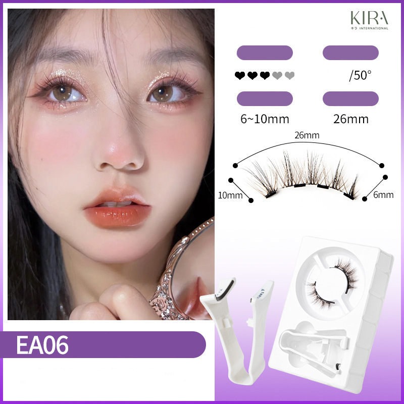  Mi từ tính phong cách Nhật Bản cá tính – gồm 1 cặp mi + kẹp gắn, kiểu tự nhiên, chất liệu giả lông chồn mềm mại. 