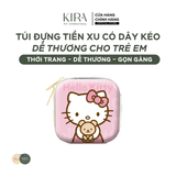  Túi Ví đựng tiền xu, chun buộc tóc, đồ chơi, có dây kéo dễ thương bằng thiếc cho trẻ em 