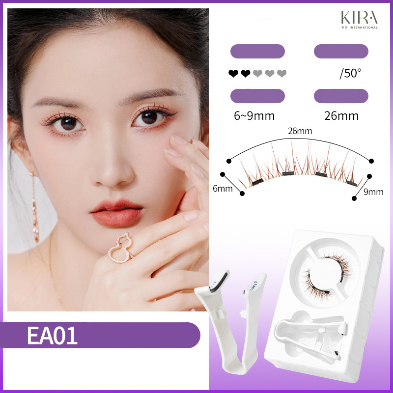  Mi từ tính phong cách Nhật Bản cá tính – gồm 1 cặp mi + kẹp gắn, kiểu tự nhiên, chất liệu giả lông chồn mềm mại. 