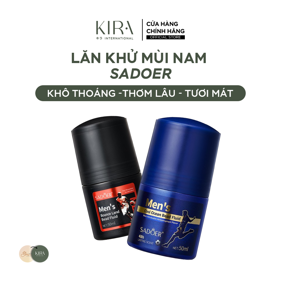  Lăn khử mùi nam SADOER, khử mùi khô thoáng, hương thơm dễ chịu, tác dụng lâu dài 
