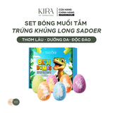  Set bóng muối tắm trứng khủng long SADOER, muối tắm làm sạch dịu nhẹ, an toàn thân thiện với da, quà tặng dễ thương đặc biệt cho bé trai 