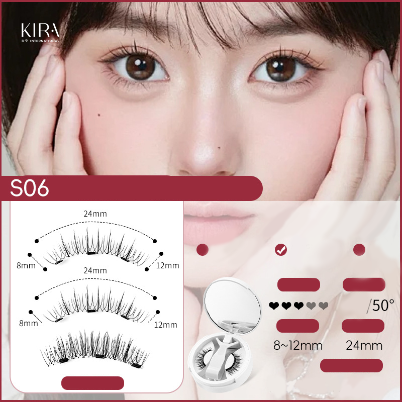  Mi từ tính tích hợp hộp và kẹp tiện lợi mềm mại, không cần keo, kiểu tự nhiên phong cách tiểu thư – đủ các kiểu dáng thời thượng, kèm hộp và kẹp 